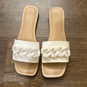 White flat Sandals